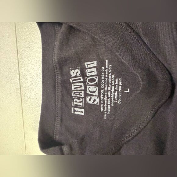 New Travis Scott T'S Birds The Ends Tour Black Long-Sleeve T-Shirt Sz L - Picture 2 of 9